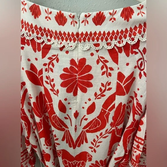 New Farm Rio Jungle Flow Linen Blend Mini Dress Size Large - Picture 5 of 10